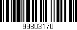 Código de barras (EAN, GTIN, SKU, ISBN): '99803170'