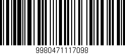 Código de barras (EAN, GTIN, SKU, ISBN): '9980471117098'