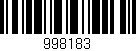 Código de barras (EAN, GTIN, SKU, ISBN): '998183'