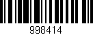 Código de barras (EAN, GTIN, SKU, ISBN): '998414'