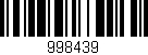 Código de barras (EAN, GTIN, SKU, ISBN): '998439'