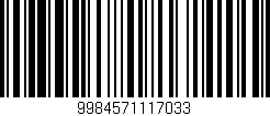 Código de barras (EAN, GTIN, SKU, ISBN): '9984571117033'