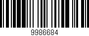Código de barras (EAN, GTIN, SKU, ISBN): '9986684'