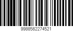 Código de barras (EAN, GTIN, SKU, ISBN): '9988562274521'