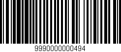 Código de barras (EAN, GTIN, SKU, ISBN): '9990000000494'