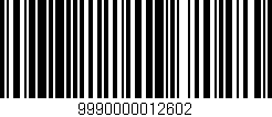 Código de barras (EAN, GTIN, SKU, ISBN): '9990000012602'