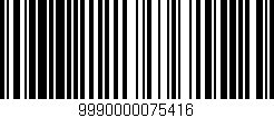 Código de barras (EAN, GTIN, SKU, ISBN): '9990000075416'