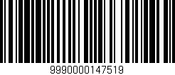 Código de barras (EAN, GTIN, SKU, ISBN): '9990000147519'