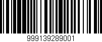 Código de barras (EAN, GTIN, SKU, ISBN): '999139289001'