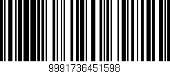 Código de barras (EAN, GTIN, SKU, ISBN): '9991736451598'
