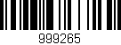 Código de barras (EAN, GTIN, SKU, ISBN): '999265'