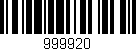 Código de barras (EAN, GTIN, SKU, ISBN): '999920'