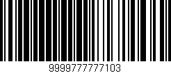 Código de barras (EAN, GTIN, SKU, ISBN): '9999777777103'
