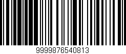 Código de barras (EAN, GTIN, SKU, ISBN): '9999876540813'