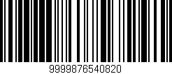 Código de barras (EAN, GTIN, SKU, ISBN): '9999876540820'