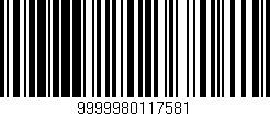 Código de barras (EAN, GTIN, SKU, ISBN): '9999980117581'