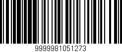 Código de barras (EAN, GTIN, SKU, ISBN): '9999981051273'