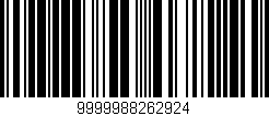 Código de barras (EAN, GTIN, SKU, ISBN): '9999988262924'