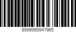 Código de barras (EAN, GTIN, SKU, ISBN): '9999998947965'