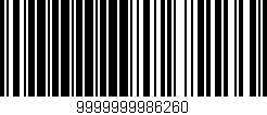 Código de barras (EAN, GTIN, SKU, ISBN): '9999999986260'