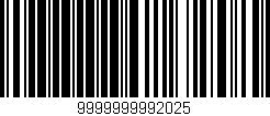 Código de barras (EAN, GTIN, SKU, ISBN): '9999999992025'