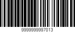 Código de barras (EAN, GTIN, SKU, ISBN): '9999999997013'