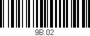 Código de barras (EAN, GTIN, SKU, ISBN): '9B.02'