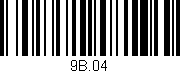 Código de barras (EAN, GTIN, SKU, ISBN): '9B.04'