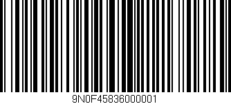 Código de barras (EAN, GTIN, SKU, ISBN): '9N0F45836000001'