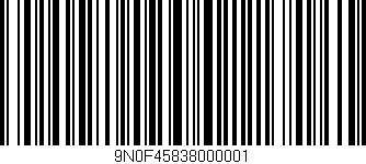 Código de barras (EAN, GTIN, SKU, ISBN): '9N0F45838000001'