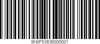 Código de barras (EAN, GTIN, SKU, ISBN): '9N0F53636000001'