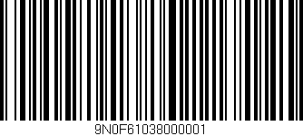 Código de barras (EAN, GTIN, SKU, ISBN): '9N0F61038000001'
