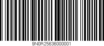 Código de barras (EAN, GTIN, SKU, ISBN): '9N0R25636000001'