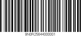 Código de barras (EAN, GTIN, SKU, ISBN): '9N0R25644000001'
