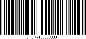 Código de barras (EAN, GTIN, SKU, ISBN): '9N0R41838000001'