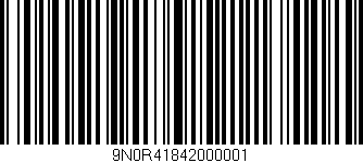 Código de barras (EAN, GTIN, SKU, ISBN): '9N0R41842000001'