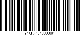 Código de barras (EAN, GTIN, SKU, ISBN): '9N0R41846000001'