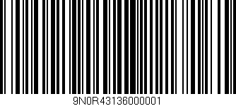 Código de barras (EAN, GTIN, SKU, ISBN): '9N0R43136000001'