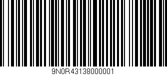 Código de barras (EAN, GTIN, SKU, ISBN): '9N0R43138000001'