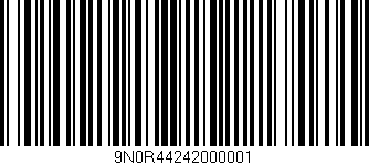 Código de barras (EAN, GTIN, SKU, ISBN): '9N0R44242000001'