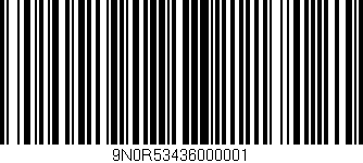 Código de barras (EAN, GTIN, SKU, ISBN): '9N0R53436000001'