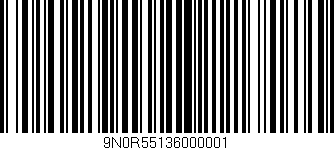 Código de barras (EAN, GTIN, SKU, ISBN): '9N0R55136000001'