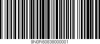 Código de barras (EAN, GTIN, SKU, ISBN): '9N0R60838000001'