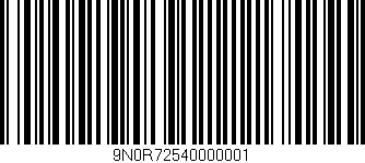Código de barras (EAN, GTIN, SKU, ISBN): '9N0R72540000001'