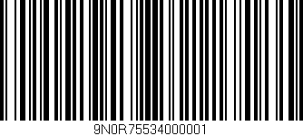 Código de barras (EAN, GTIN, SKU, ISBN): '9N0R75534000001'