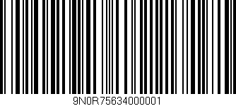 Código de barras (EAN, GTIN, SKU, ISBN): '9N0R75634000001'