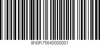 Código de barras (EAN, GTIN, SKU, ISBN): '9N0R75640000001'