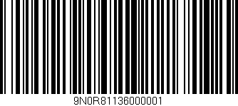 Código de barras (EAN, GTIN, SKU, ISBN): '9N0R81136000001'