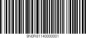 Código de barras (EAN, GTIN, SKU, ISBN): '9N0R81140000001'