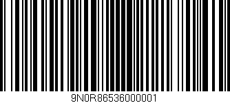 Código de barras (EAN, GTIN, SKU, ISBN): '9N0R86536000001'